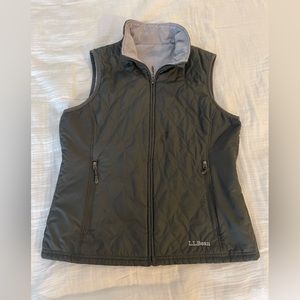 LL Bean reversible zip up vest